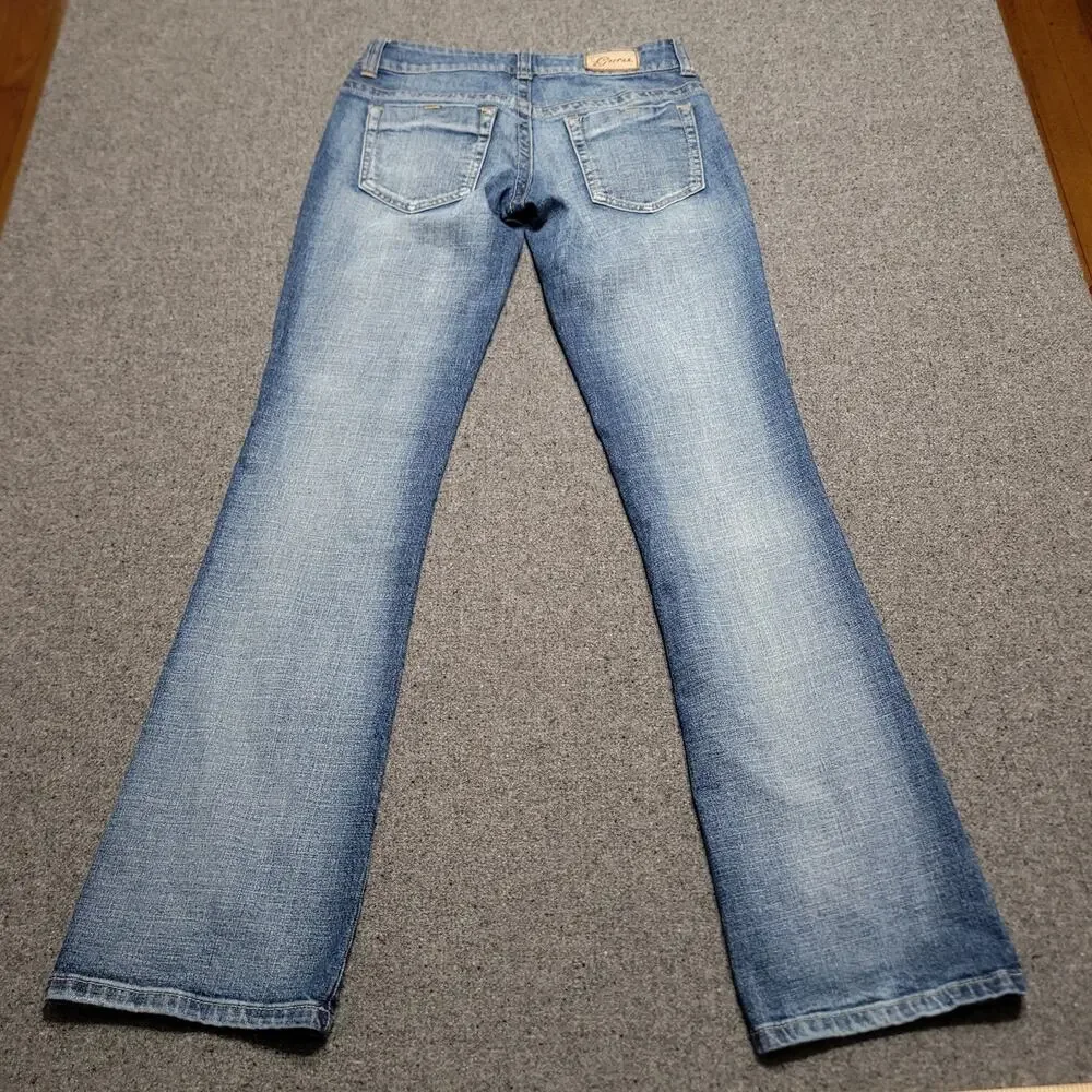 Guess Jeans Womens 27x32 Blue Malibu Bootcut Low Rise Denim Pants Stretch Casual